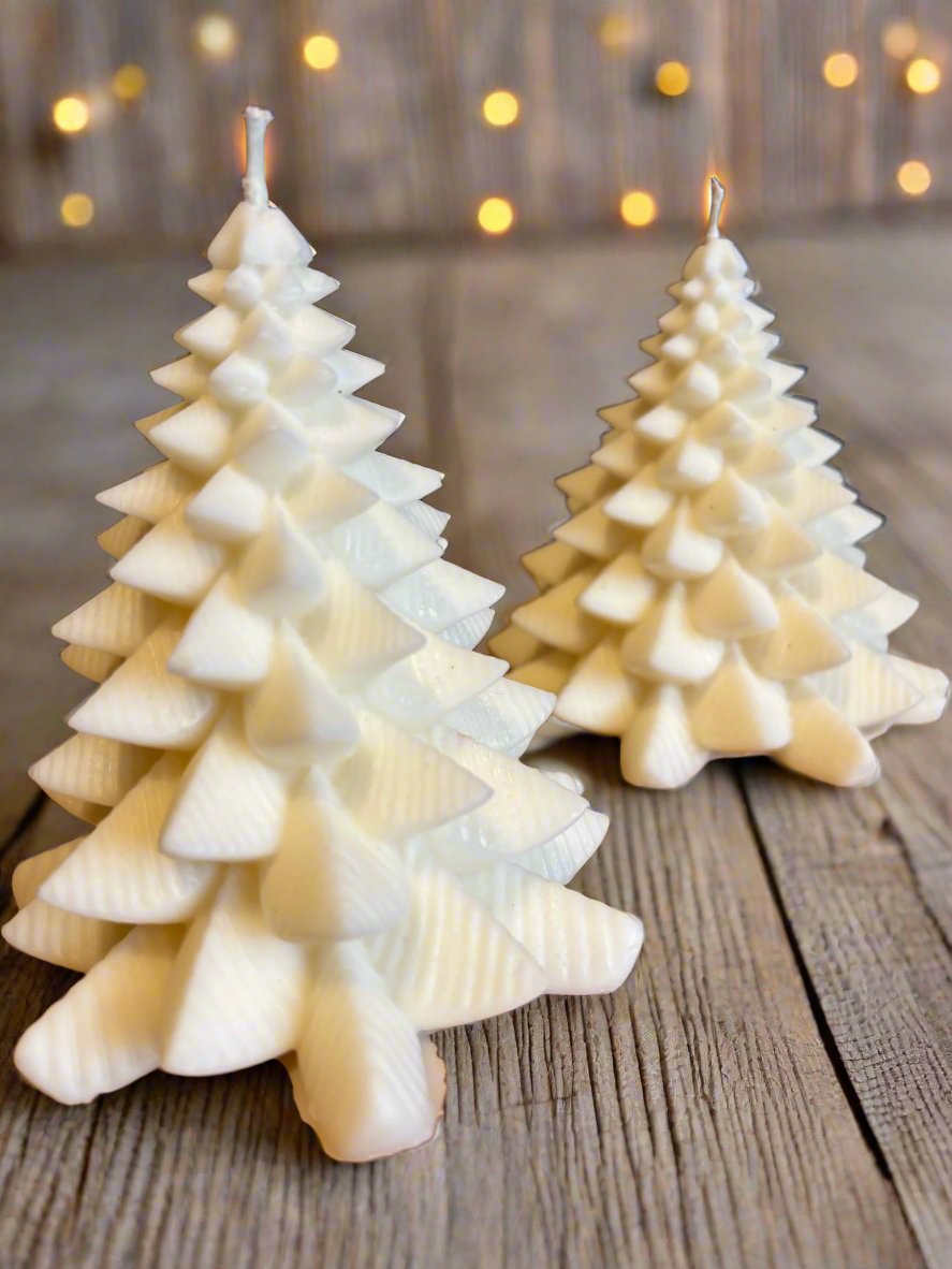 Premium candle - White Christmas tree