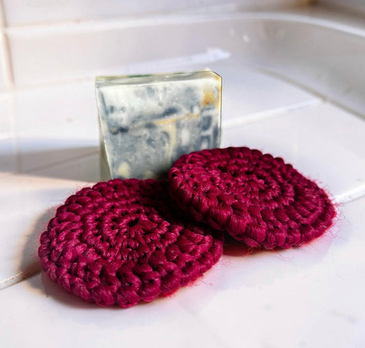 Dish Scrubber Pack - Deep burgundy