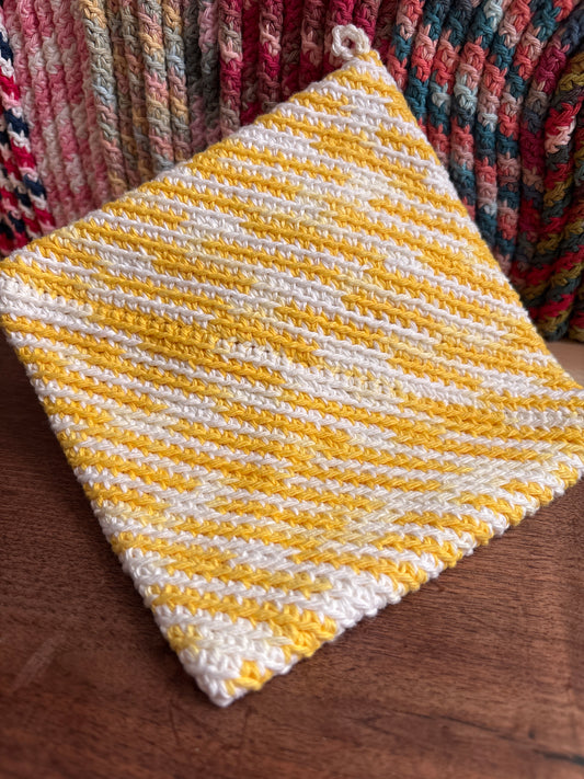 Handmade Pot Holder - Daisy Ombré