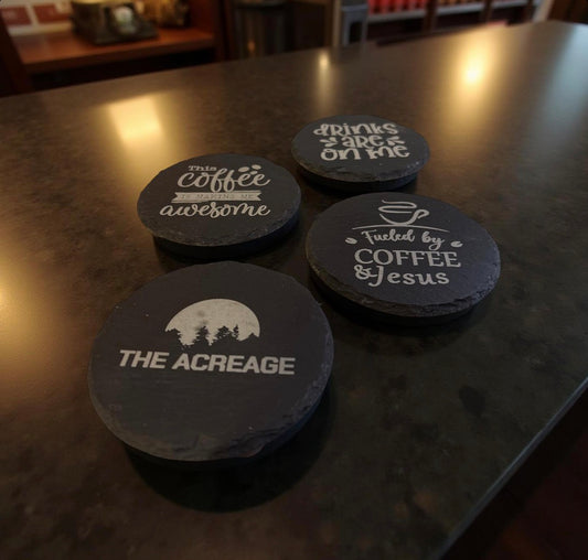 Slate coasters set