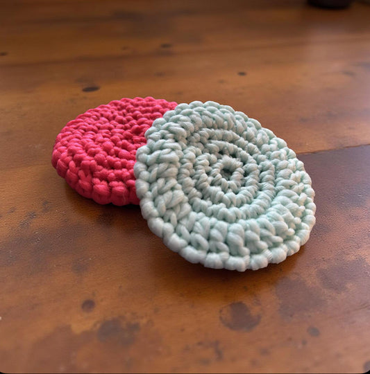 Dish Scrubber Pack (teal and pink)