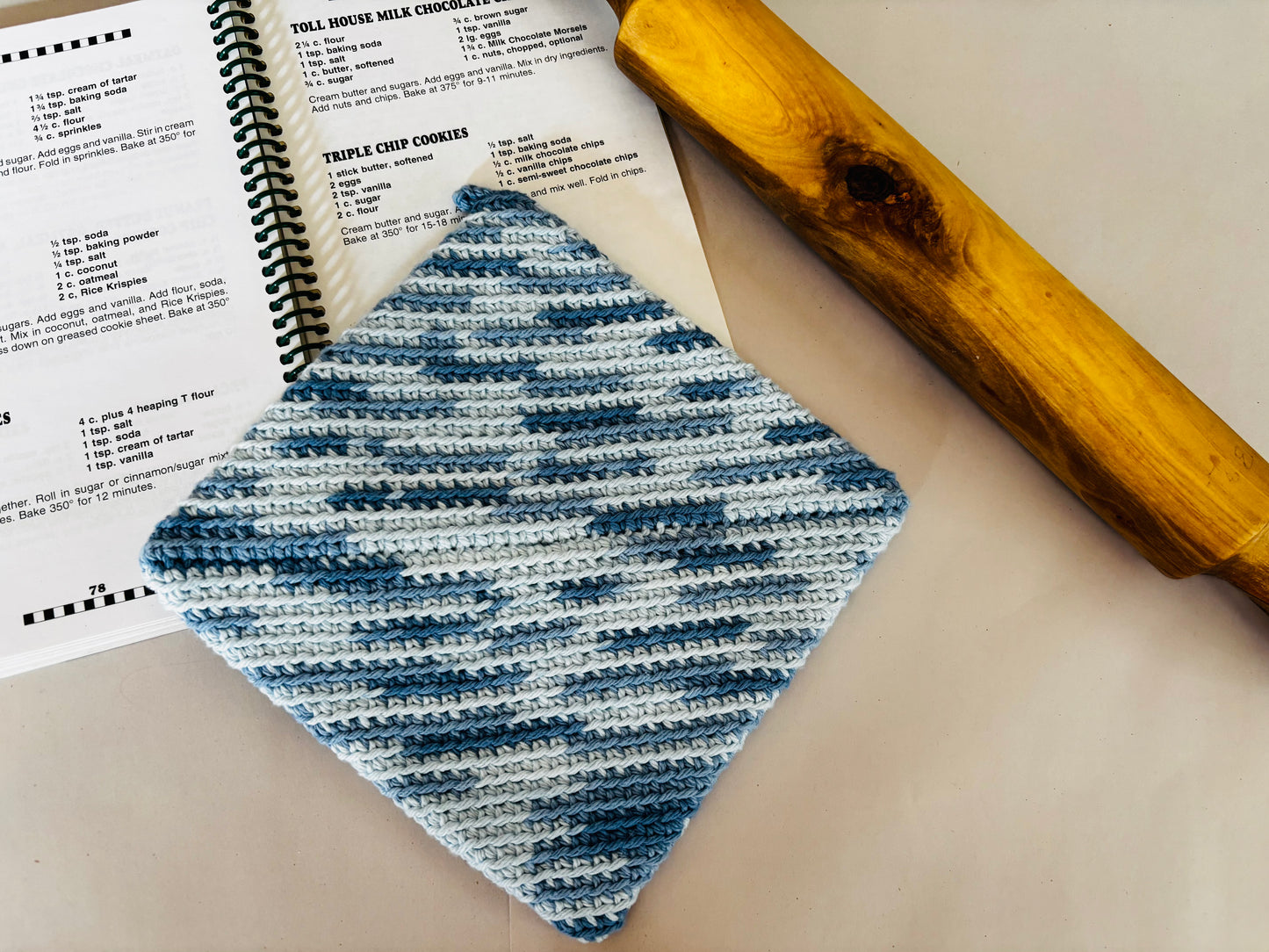 Handmade Pot Holder - Denim