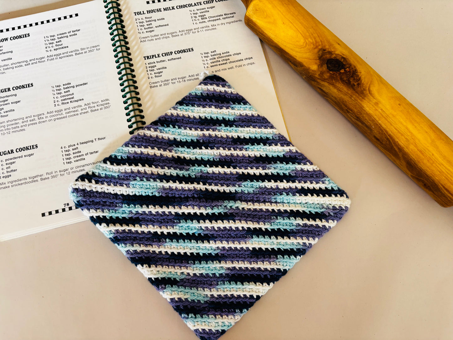 Handmade Pot Holder - moon dance