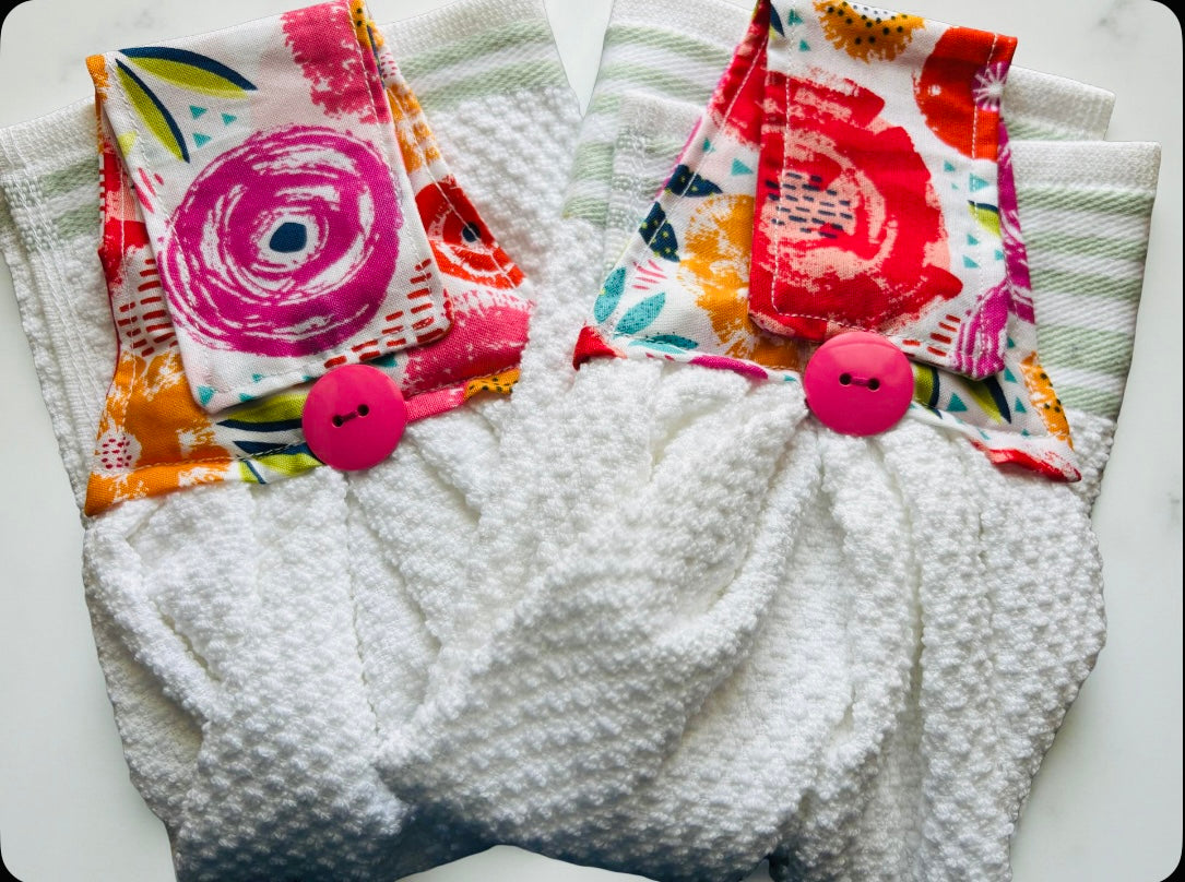 (Copy) Hanging Kitchen Towel - flower garden