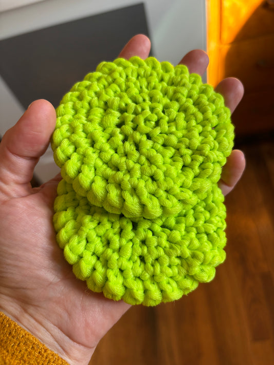 Dish Scrubber Pack - neon green