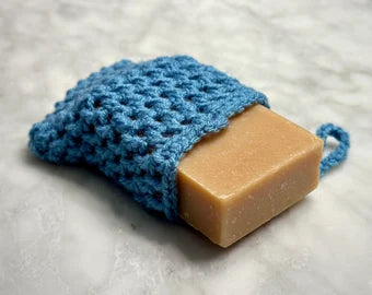 Handcrafted Soap Bag Set - Blue Gray