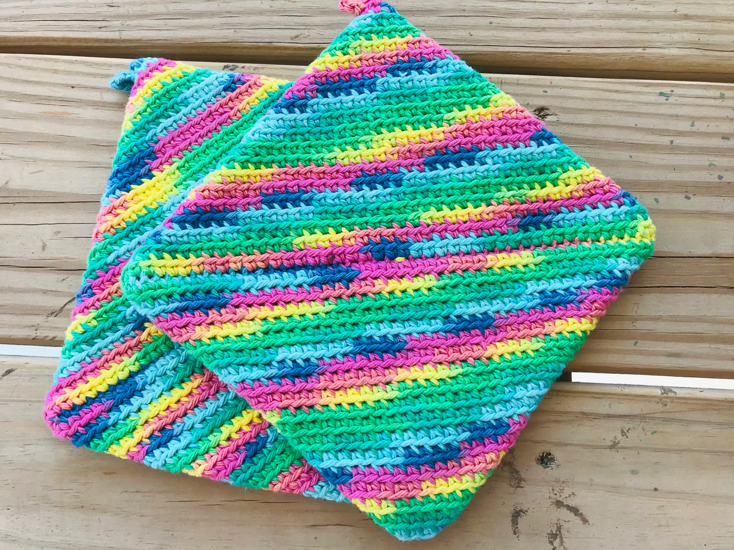 Handmade Pot Holders - Variegated