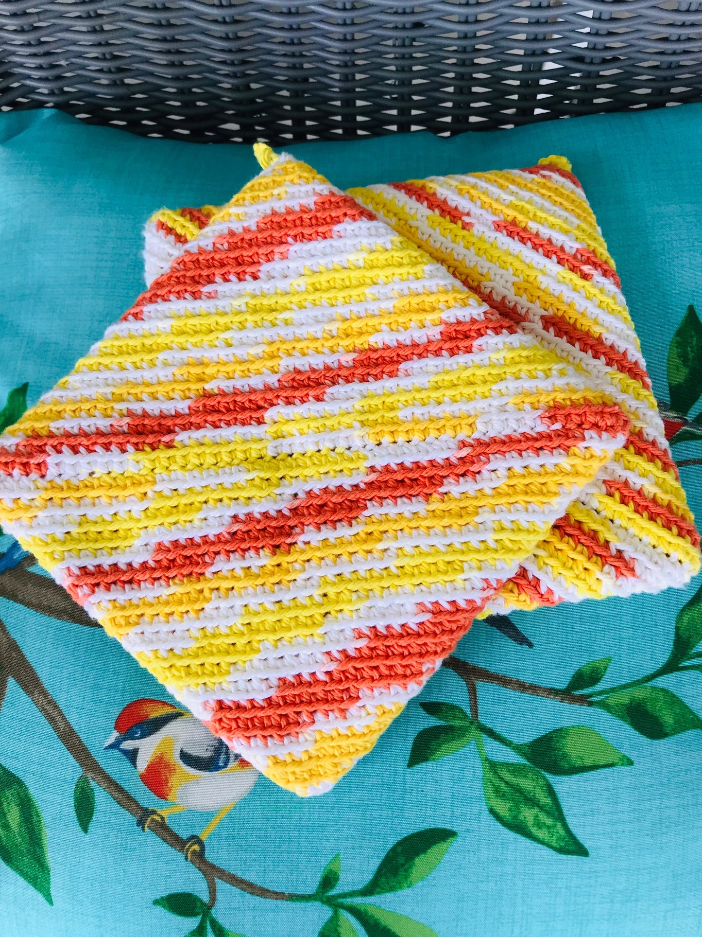 Orange creamsicle Potholder