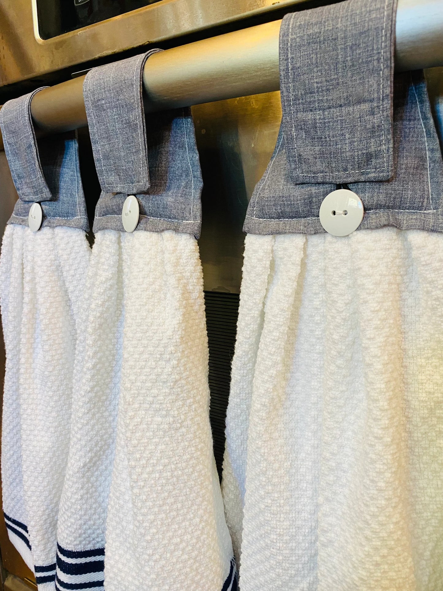 Hanging Kitchen Towels - Blue Jean