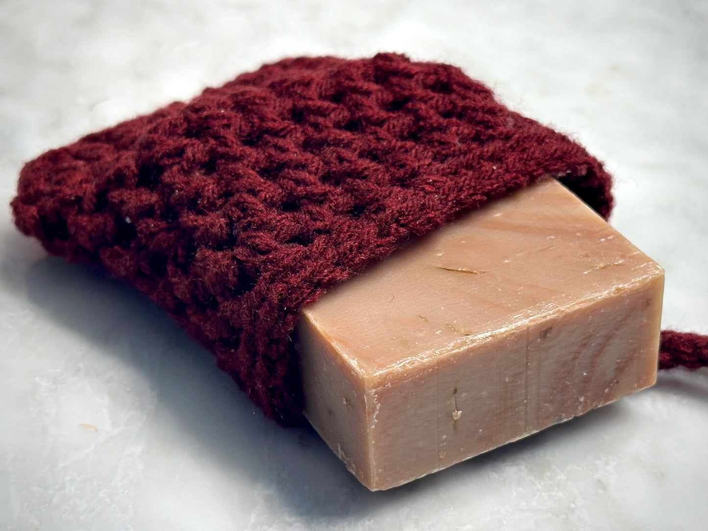 Handcrafted Soap Bag set - Burgundy