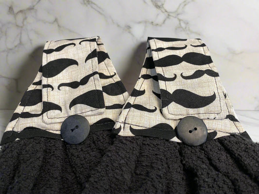 Hanging Dish towel set - Mustache Man