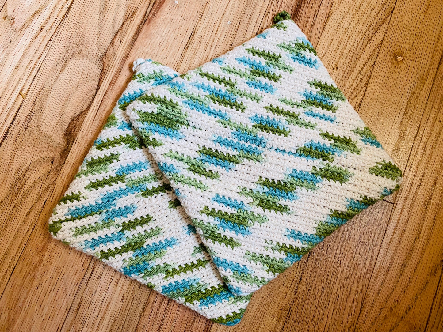 Handmade Pot Holders - Variegated